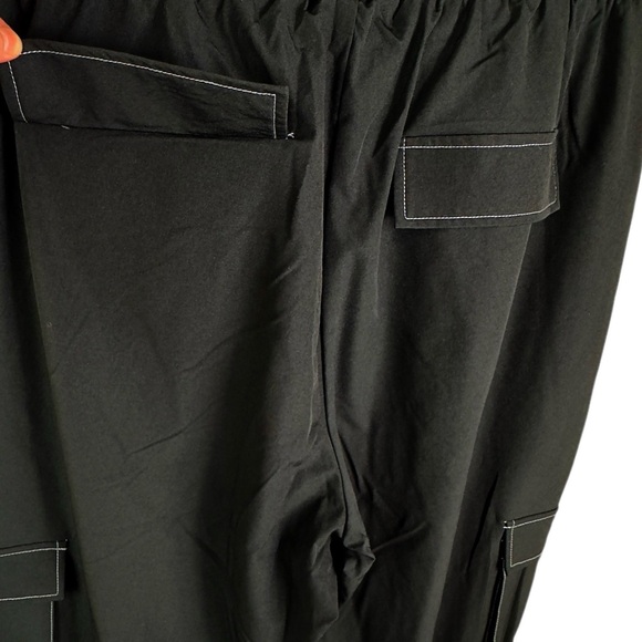 NWT Noisy May Kirby Cargo Utility Jogger Pants Black/White Women’s Size XL - Picture 13 of 16